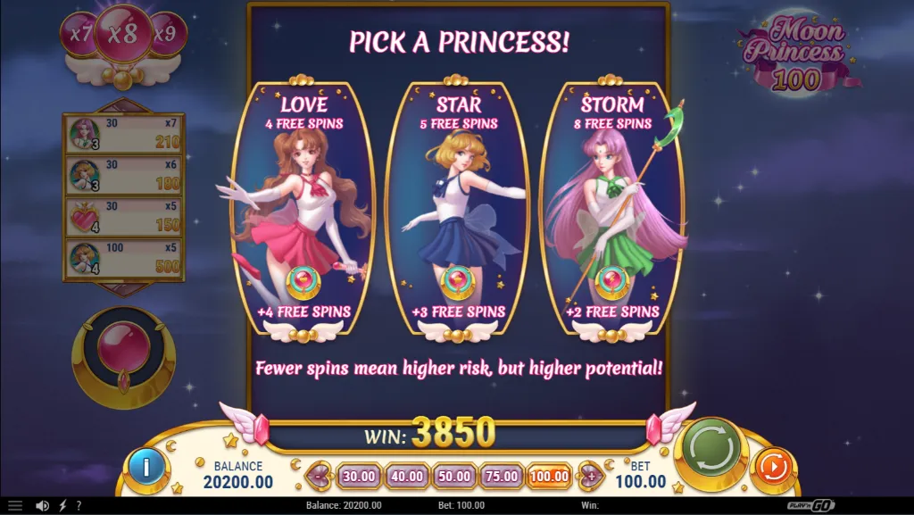 Moon Princess 100 Free spins